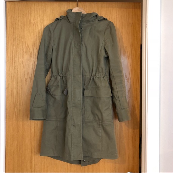 Ann Taylor Utility Hooded Trenchcoat XS - Picture 3 of 7